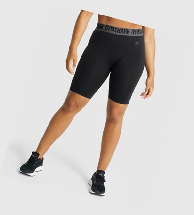 Gymshark Fit Seamless Cycling Shorts Dame Svarte | AIDGYJ256