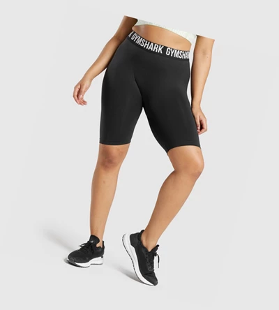 Gymshark Fit Seamless Cycling Shorts Dame Svarte | MHAXZY680