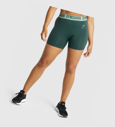 Gymshark Fit Seamless Shorts Dame Grønn | RBASKQ612