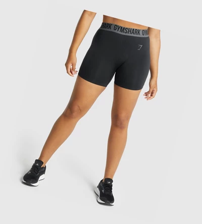 Gymshark Fit Seamless Shorts Dame Svarte | MAWBPU453