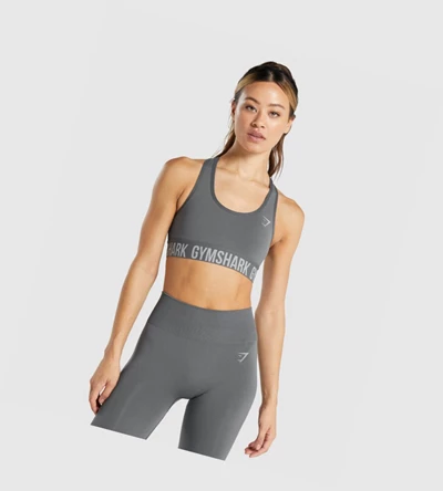 Gymshark Fit Seamless Sports Bh Dame Grå | BMVLGU652