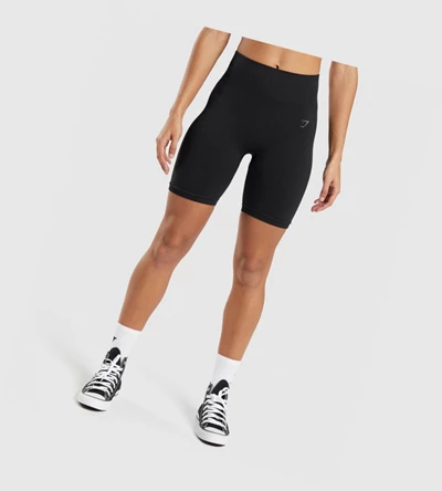 Gymshark Flex Cycling Shorts Dame Svarte | KWXBNQ895