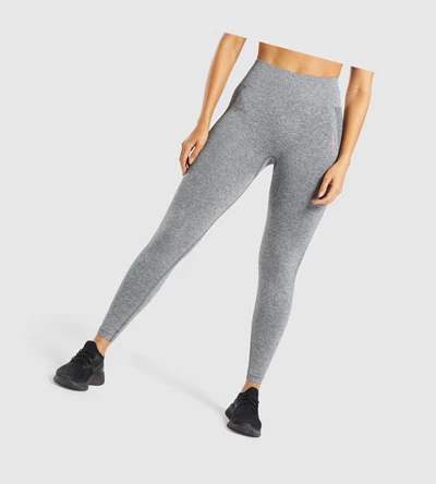 Gymshark Flex High Waisted Leggings Dame Grå Rosa | ARXFIM718