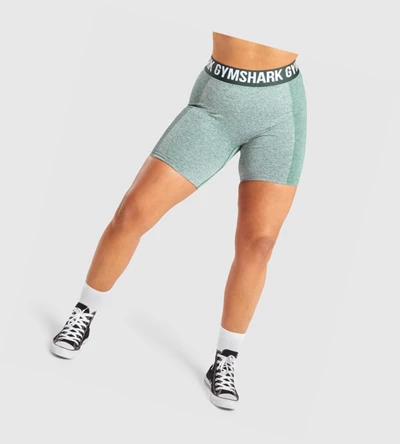 Gymshark Flex Shorts Dame Mørke Grønn | CFQDMI641