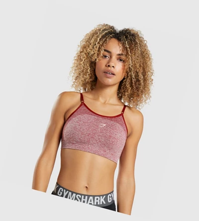 Gymshark Flex Strappy Sports Bh Dame Burgunder | TFGYCQ628