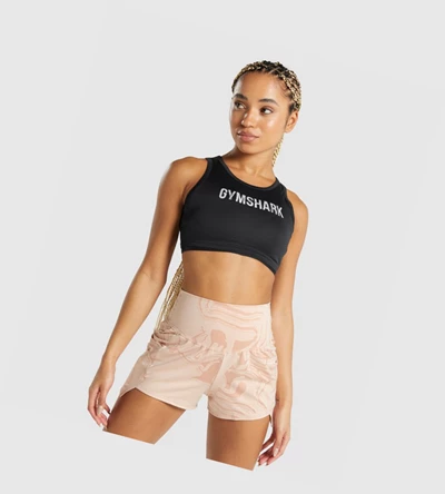 Gymshark GS Power Crop Top T-skjorte Dame Svarte | TAUKWG470