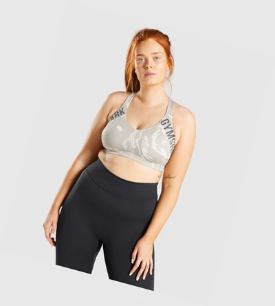 Gymshark GS Power Sports Bh Dame Grå | UJCMWQ461