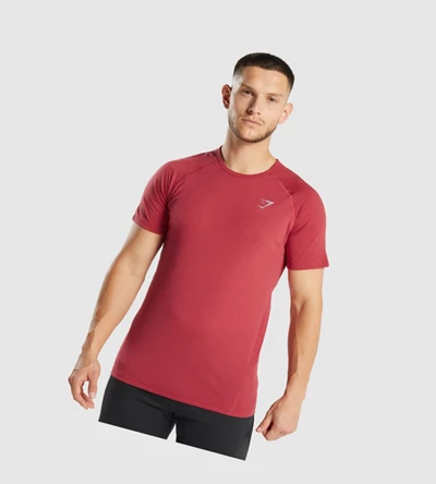 Gymshark Hyper Power T-skjorte Herre Rød | IMVBNJ328