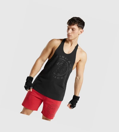 Gymshark Legacy Singlet Herre Svarte Svarte | YDXSNW054