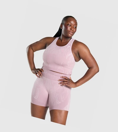 Gymshark Mercury Seamless Crop Singlet Dame Lyse Lilla | QDFOTJ146