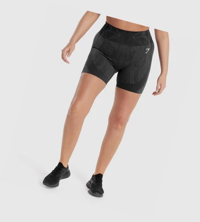 Gymshark Mercury Seamless Shorts Dame Svarte | ASQMVX457