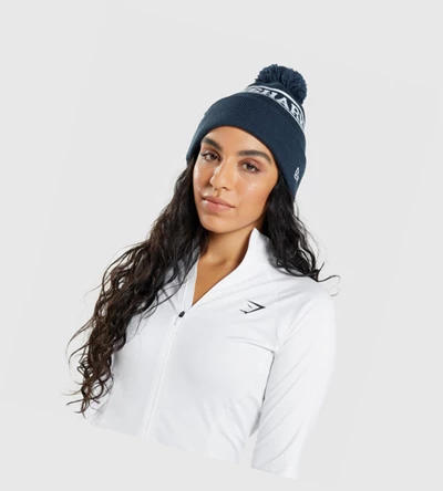 Gymshark New Era Tab Beanie Headband Dame Blå | MWPOFA463