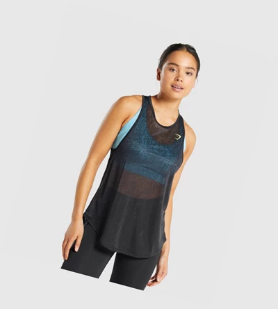 Gymshark Pulse Lette Singlet Dame Svarte | OIBYAK097