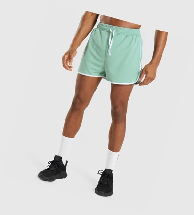 Gymshark Recess 3" Shorts Herre Blå Hvite | SWRFMV917