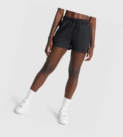 Gymshark Recess Shorts Dame Svarte | CWQAIS524