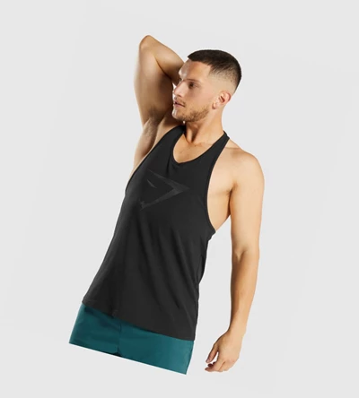 Gymshark Sharkhead Infill Singlet Herre Svarte | KWBLNU901