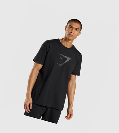 Gymshark Sharkhead Infill T-skjorte Herre Svarte | TCNIFV812