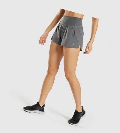 Gymshark Speed Shorts Dame Grå | TZULFC814