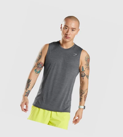 Gymshark Speed Singlet Herre Svarte Grå | IKOPMH315