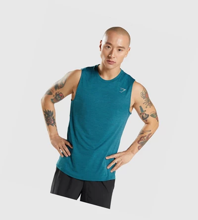 Gymshark Speed Singlet Herre Turkis Turkis | FNKRYC412