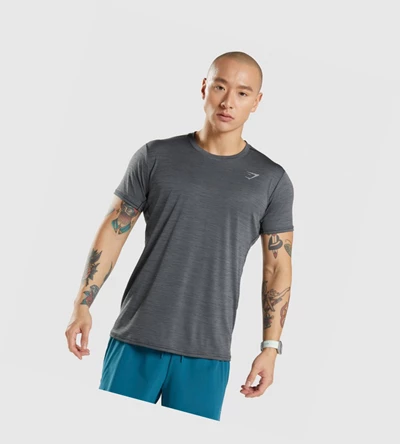 Gymshark Speed T-skjorte Herre Svarte Grå | XQOLRK601