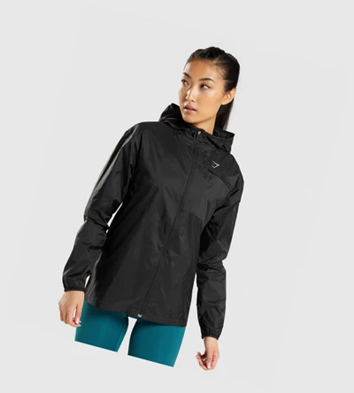 Gymshark Speed Windbreaker Klær Dame Svarte | CGFVJK956