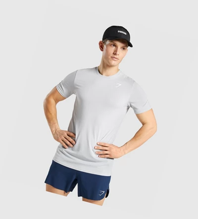 Gymshark Sports T-skjorte Herre Lyse Grå | MWBNQF290