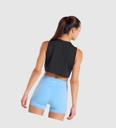 Gymshark Trenings Crop Singlet Dame Svarte | JKWPHN630