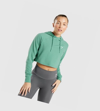 Gymshark Trenings Cropped Klær Dame Grønn | UGFCBL197