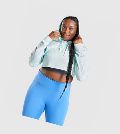 Gymshark Trenings Cropped Klær Dame Lyse Grønn | ONWSMV043