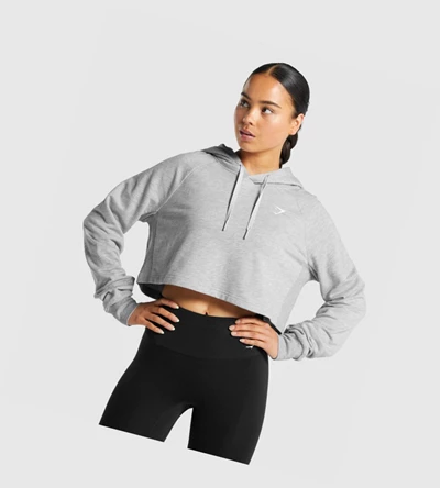 Gymshark Trenings Cropped Klær Dame Lyse Grå | OZGIRY169