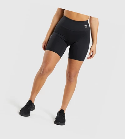 Gymshark Trenings Cycling Shorts Dame Svarte | GTJXVF230