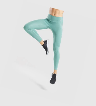 Gymshark Trenings High Waisted Leggings Dame Lyse Grønn | OPHGDW640