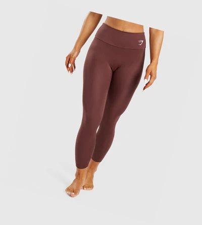 Gymshark Trenings High Waisted Leggings Dame Rosa Brune | VMXEIL450