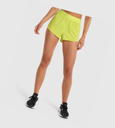 Gymshark Trenings Loose Fit Shorts Dame Gul | BGYIQX937