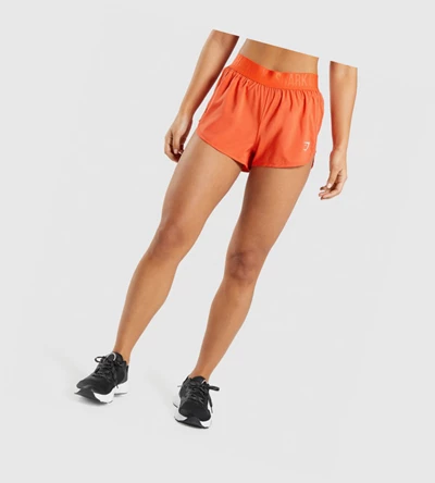 Gymshark Trenings Loose Fit Shorts Dame Oransje | YIWOPH729