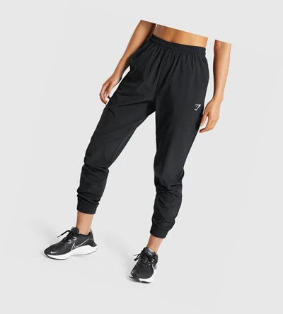 Gymshark Trenings Woven Joggebukser Dame Svarte | SBNKLY583