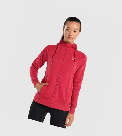 Gymshark Trenings Zip Up Klær Dame Burgunder | FWCXDJ745