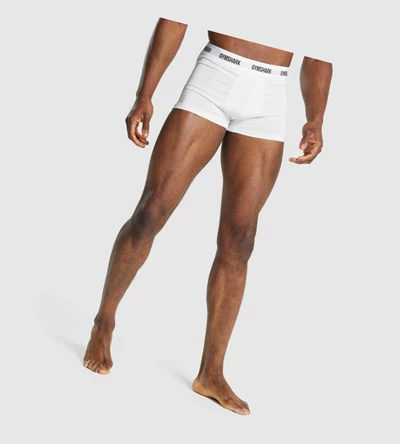 Gymshark Trunk 2pk Undertøy Herre Hvite | 758AIJLWM