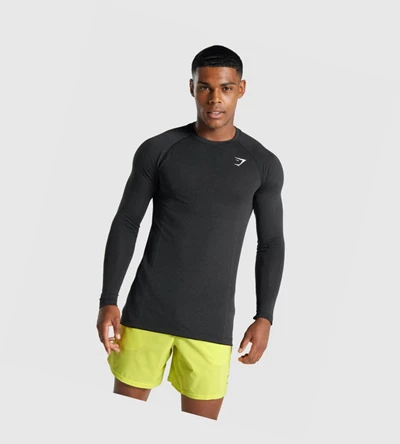 Gymshark Vital Light Seamless T-skjorte Herre Svarte | GVENXI271