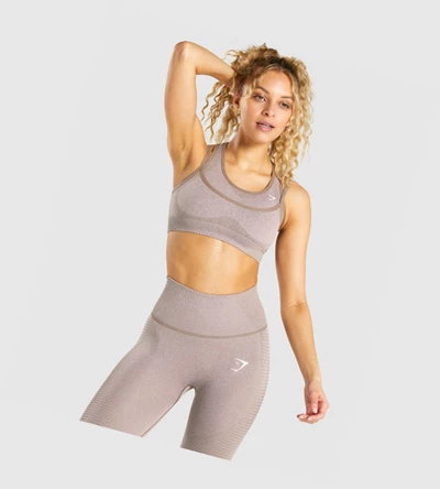 Gymshark Vital Rise Seamless Sports Bh Dame Grå Brune | OEFHBW940