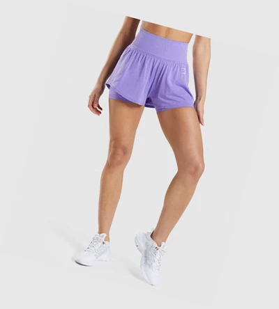 Gymshark Vital Seamless 2.0 2-in-1 Shorts Dame Lyse Lilla | AFSWVY281