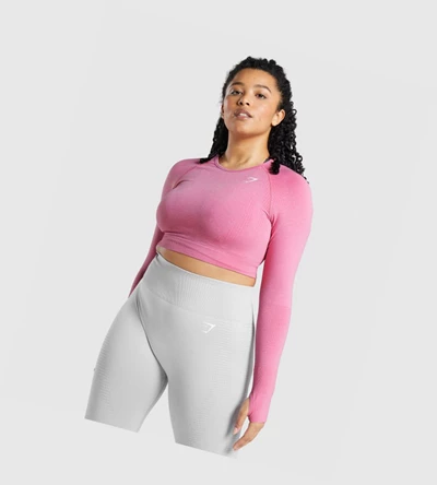 Gymshark Vital Seamless 2.0 Crop Top T-skjorte Dame Rosa | SNZFEM156