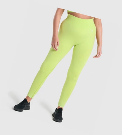 Gymshark Vital Seamless 2.0 High Waisted Leggings Dame Gul | ERXKOM432