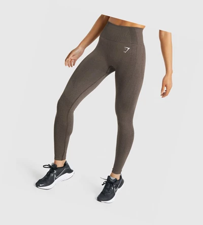 Gymshark Vital Seamless 2.0 High Waisted Leggings Dame Brune | FJASGP984