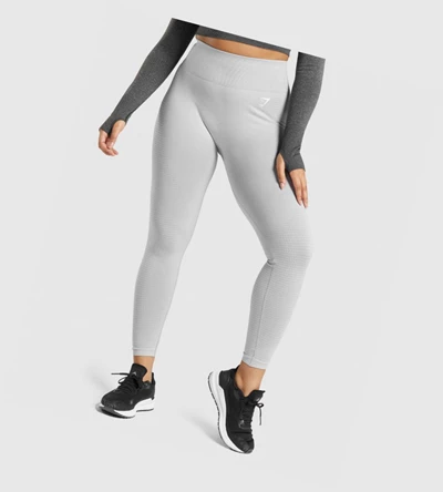 Gymshark Vital Seamless 2.0 High Waisted Leggings Dame Lyse Grå | GWFOQS629