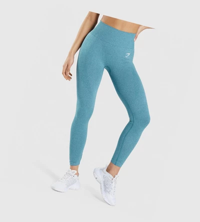 Gymshark Vital Seamless 2.0 High Waisted Leggings Dame Turkis | OUDJPS065