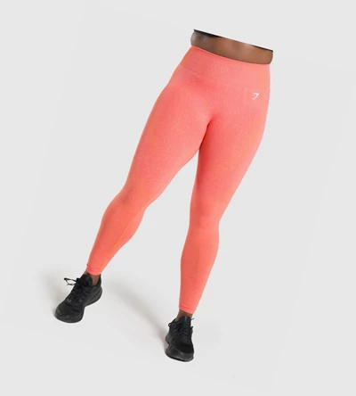 Gymshark Vital Seamless 2.0 High Waisted Leggings Dame Oransje | QXITZK325