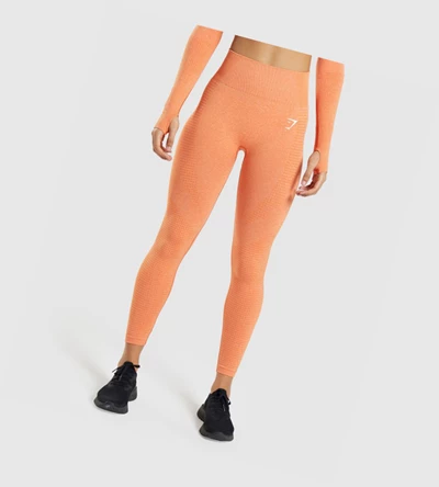 Gymshark Vital Seamless 2.0 High Waisted Leggings Dame Aprikos Oransje | YCTPMZ695