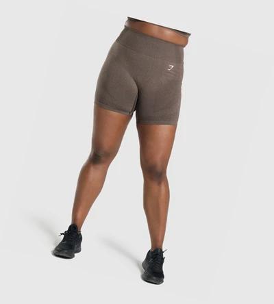 Gymshark Vital Seamless 2.0 Shorts Dame Brune | BMVNCA160